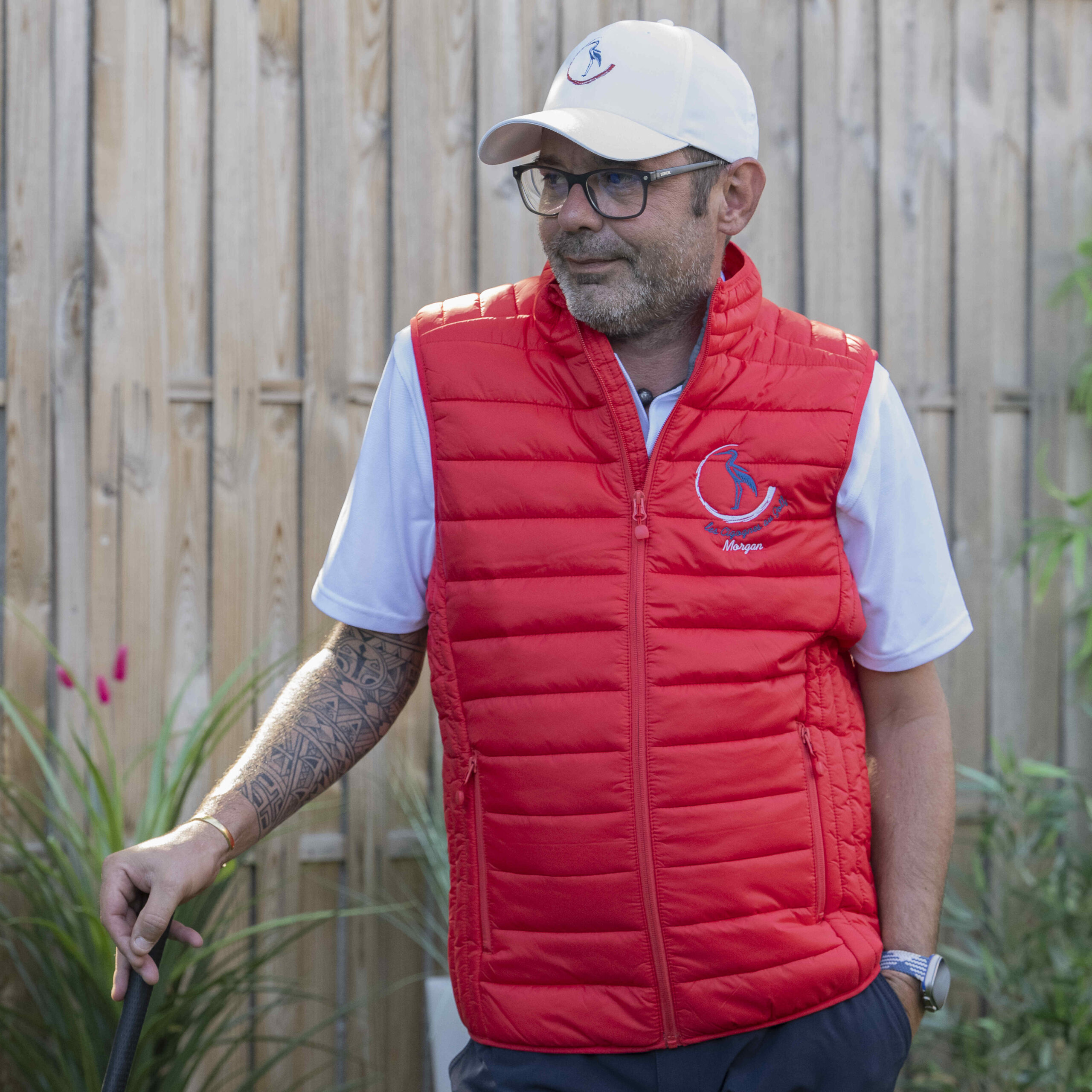 Doudoune légère sans manches homme "Les Cigognes au Golf"