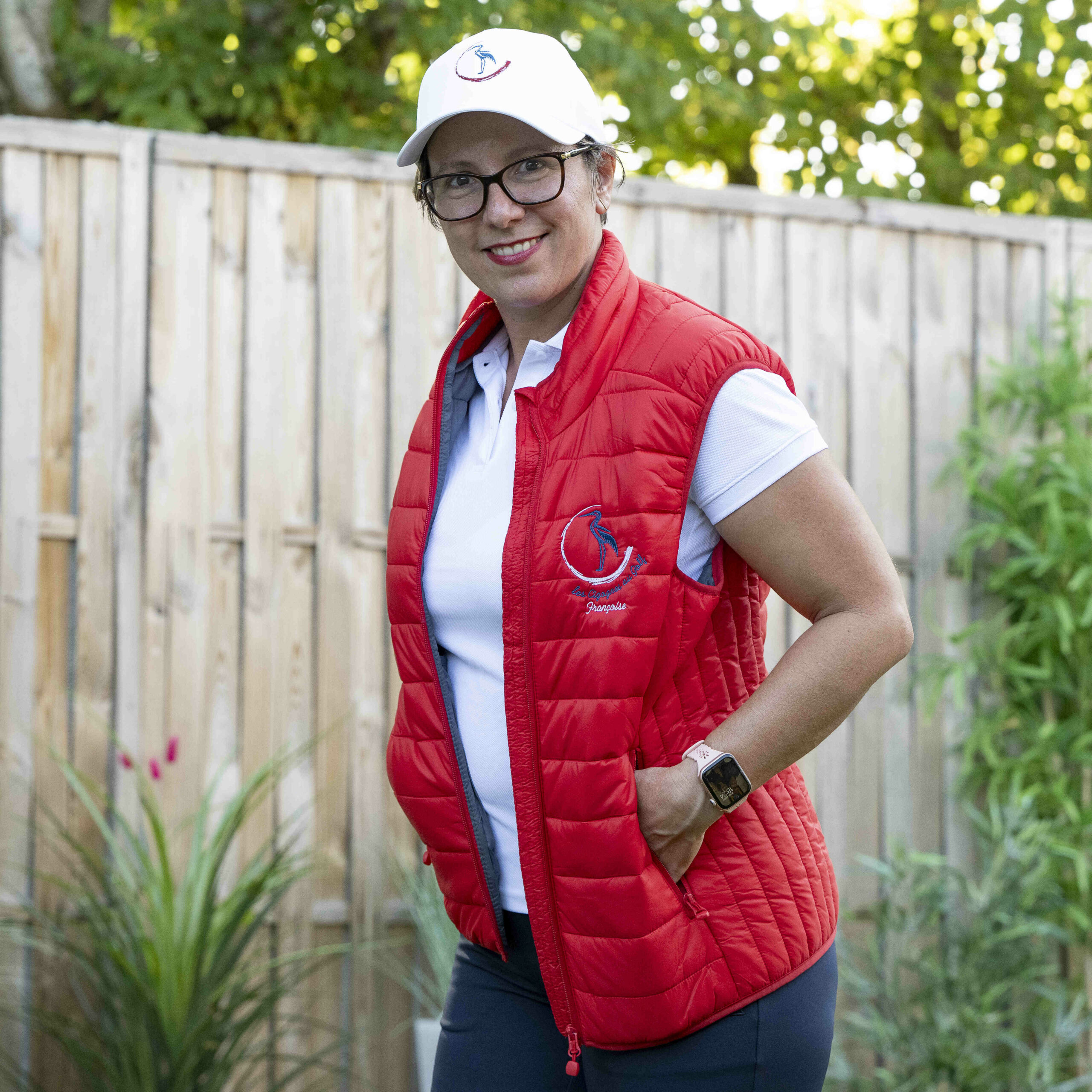 Doudoune légère sans manches femme "Les Cigognes au Golf" – Image 3