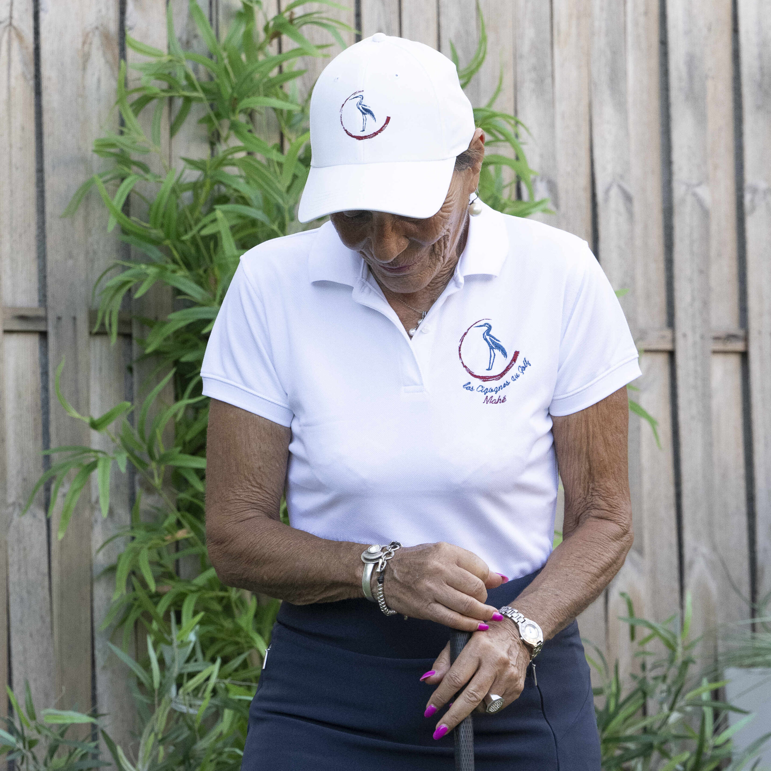 polo de golf femme "Les Cigognes au Golf" avec logo devant et dans le dos – Image 2