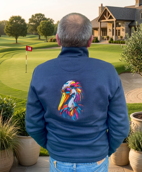 sweat homme La Cigogne "Les Cigognes au Golf"